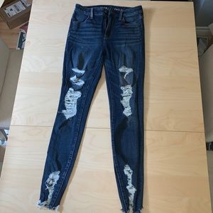 American Eagle Super Stretch Ripped Dark Wash